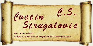 Cvetin Strugalović vizit kartica